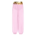 thumbnail image 2 of inhzoy Kids Girls Sequins India Arabian Belly Dance Harem Pants Stage Performance Trousers Pink 16, 2 of 5