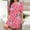 Pink, variant on ALLLIST Summer Ladie's Nightgowns Plus Size Sleep Dresses Pink Animal Print Soft Nightdress Pajamas Women