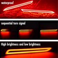 thumbnail image 3 of LED Rear Bumper Reflectors Fog Brake Tail Light Sequential Turn Signal for Toyota RAV4 Camry Sienna, 3 of 5
