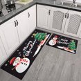 thumbnail image 3 of 2 Pieces Of Kitchen Rugs and Mats Non Skid Washable Merry Christmas (27) Kitchen Mat,Floor Cushion Waterproof Rug,Rubber Backed Area Rugs for Laundry 47*17+30*17, 3 of 7