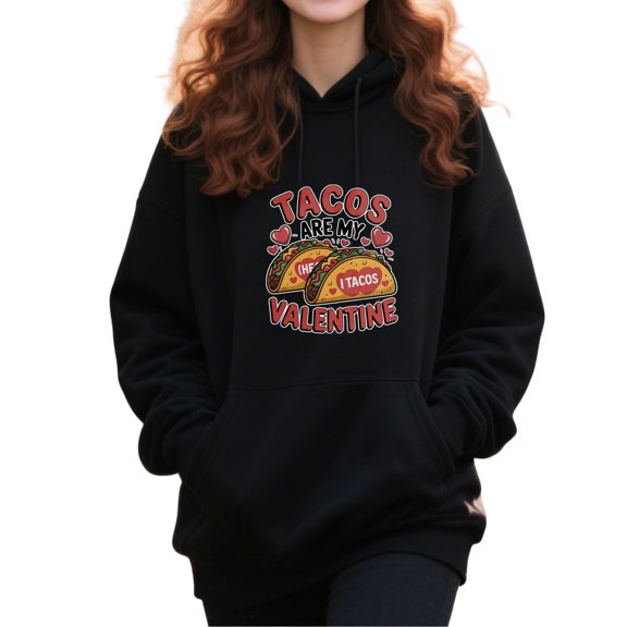 Casual Taco Streetwear Hoodie for Men and Women, Unisex Pullover Hooded Sweatshirt, Comfortable Cotton Poly Blend, Casual Streetwear Outfit