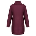 thumbnail image 6 of Ediodpoh Women Fashion Casual Solid Long Sleeve Sweater Dress Turtleneck Sweater Dress Pullover for Winter S, 6 of 6