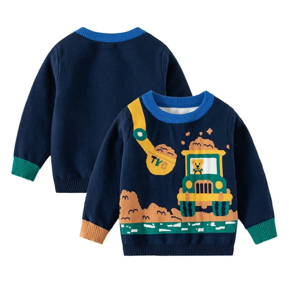 LYMAYTER Pulls pour Garçons 3-8 Ans, Pulls à Double Deck pour Bébé, Automne Hiver, Tous Assortis