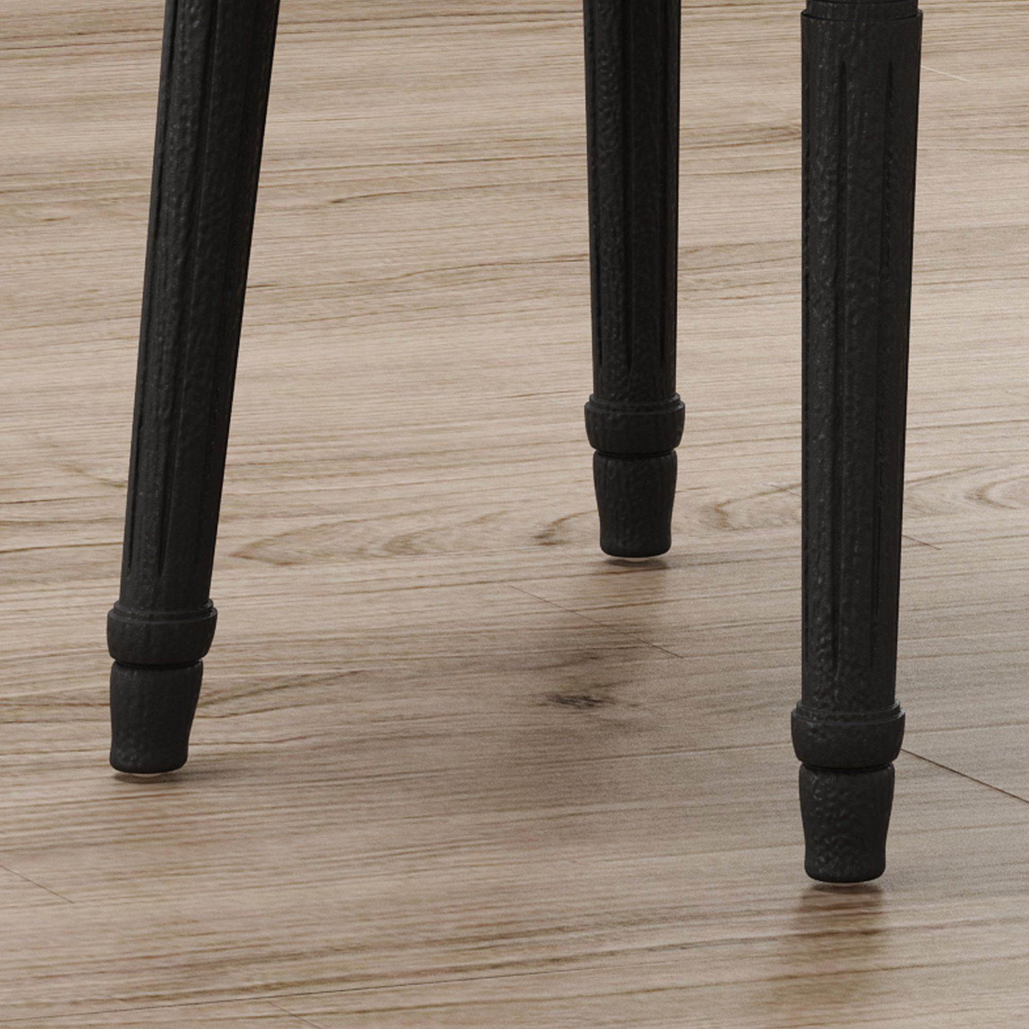 Noble House Dior Set of 2 Dining Chairs, Traditional Fabric, Gray and Black