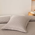 thumbnail image 3 of 3 PCS Solid Color Ultrasonic Lightweight Quilt Bedspread Set, Breathable Bed Cover, Modern All Season Bedding, 3 of 7