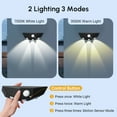 thumbnail image 6 of Gracetumbler Solar Fence Lights 12 Pack, Motion Sensor Outdoor Light with 3-Sided Lighting, 6000K/3000K Dual Color Temperature with IP63 Waterproof, 6 of 6