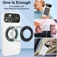 thumbnail image 3 of Magnetic for iPhone 15 Case Compatible with Magsafe [Glass Lens Camera Protector] Shockproof Hard PC Matte Back Protective Soft TPU Edge Phone Cases for iPhone 15 White, 3 of 7