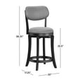 thumbnail image 5 of Hillsdale Furniture Sloan Upholstered Wood Counter Height Swivel Stool, Black, 5 of 10