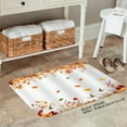 thumbnail image 2 of SXPUBZ Autumn Leaves and Pumpkins Non Slip Flannel Floor Mat for Bathroom Kitchen Bedroom Decor 16x24 inch, 2 of 4
