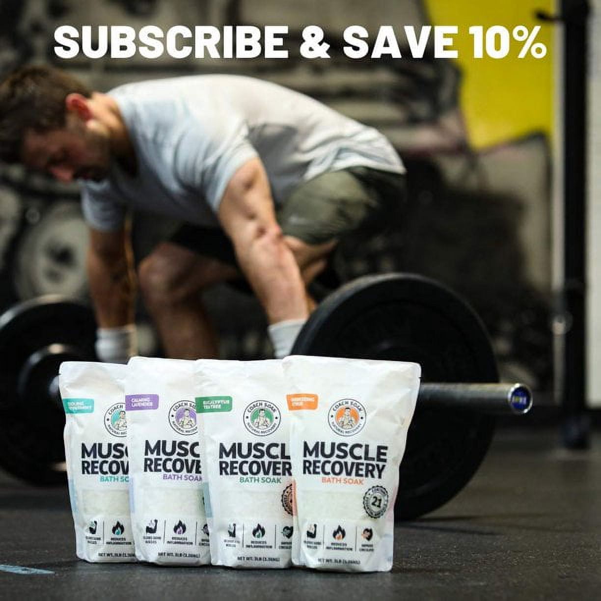 Coach Soak magnesium muscle recovery bath soak citrus dead sea salt essential oils post workout relief