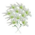 thumbnail image 2 of Realistic Lilies Artificial Flowers, 10 Pack Faux Lilies Bouquet for Indoor Outddor Home Decor, Wedding Centerpiece, No Maintenance Vase Arrangement, 2 of 7