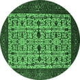 thumbnail image 1 of Ahgly Company Indoor Round Oriental Emerald Green Industrial Area Rugs, 6' Round, 1 of 4
