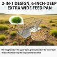 thumbnail image 3 of 4 Ft Long Livestock Feeder, Heavy Duty Steel Livestock 2 in 1 Grain & Hay Feeder, Outdoor Pasture Feeder with Feeding Pan for Goats, Sheep,Ponies, Cow, Horse for Farms, All Weather Feeder, 3 of 8