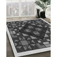 thumbnail image 3 of Ahgly Company Machine Washable Indoor Square Transitional Charcoal Black Area Rugs, 4' Square, 3 of 7