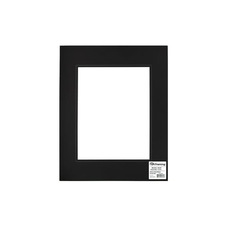 PA Framing Mat Double 16"x 20"/11"x 14" Black Core Black/Black