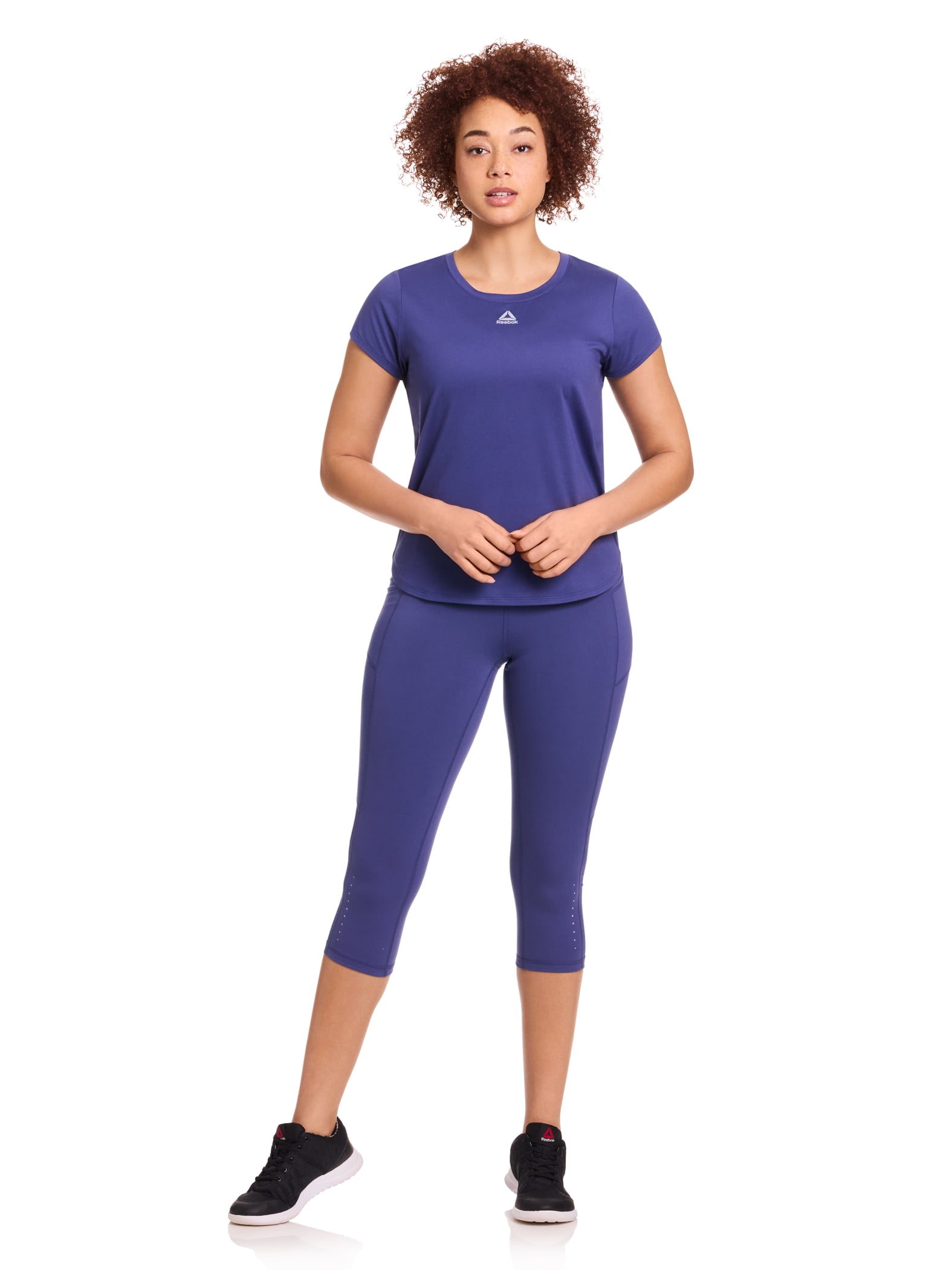 Reebok Women's On the Run High Rise Capri Legging, Sizes XS-XXXL