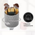 thumbnail image 3 of Unique Bargains 1 Pcs 360° Rotating Makeup Organizer Makeup Brush Holder Organizer Multi-Functional Pen Holder gray, 3 of 7