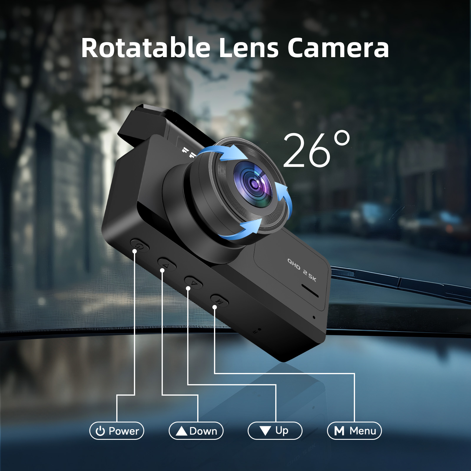 FFN Dual Dash Cam 2.5K Front & 1080P Rear with Night Vision photo 7