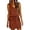 Brown, variant on Women's Casual Sleeveless V Neck Tie Waist Mini Dress With Pockets Loose Fit Polyester Short Dress 1 Pc Sizes S-XXL