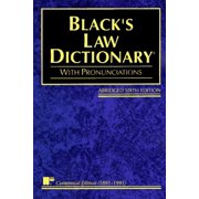 Black's Law Dictionary: Definitions of the Terms and Phrases of American and English Jurisprudence, Ancient and Modern