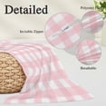 thumbnail image 3 of Pink Buffalo Plaid Pillow Covers 12"x20", Farmhouse Pink White Checkered Soft Brushed Microfiber Breathable Throw Pillow Covers, Decorative Pillowcase with Zipper for Couch Sofa Bedroom Living Room, 3 of 9