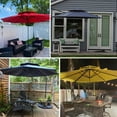 thumbnail image 5 of VOUA 10ft Outdoor Patio Round Double Top Medium Roman Umbrella - Navy Blue, 5 of 5