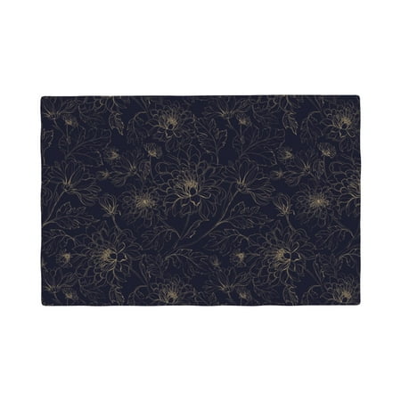 

Placemats Set of 4 / 6 Copper-Gold Gloss Outline Chrysanthemum Placemats for Dining Table Indoor/Outdoors Heat Resistant Washable Placemats 18 x 12