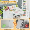 thumbnail image 7 of Infans Kids Wooden Study Desk & Chair Writing Table w/Drawer Storage Cabinet, 7 of 7