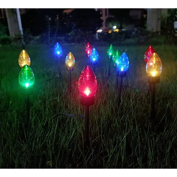 Iumwxz Christmas Lights Outdoor Christmas Marker Stake Lights,Christmas Yard Lights For Outside Xmas Walkway Decor christmas decorations outdoor Christmas ornaments christmas gifts