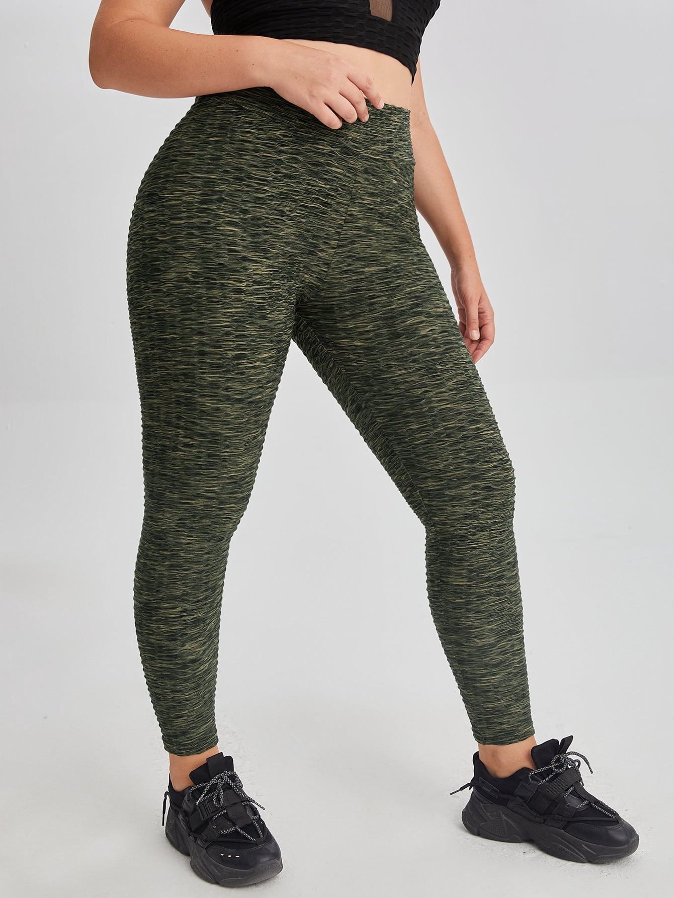 Women's Plus Size Solid Textured Sports 