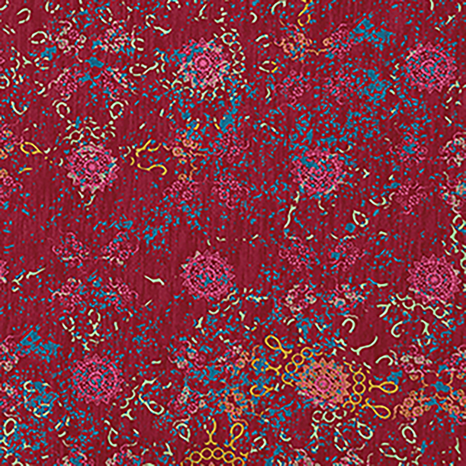 Simply Daisy 18" x 30" Red Layered Sun Tile Rug
