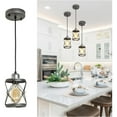 thumbnail image 2 of Industrial Pendant Lighting for Kitchen Island, Rustic Mini Cage Pendant Light, Farmhouse Pendant Lamp with Silver Grey for Dining Room, Hallway, Entryway, Bedroom, 2 of 10