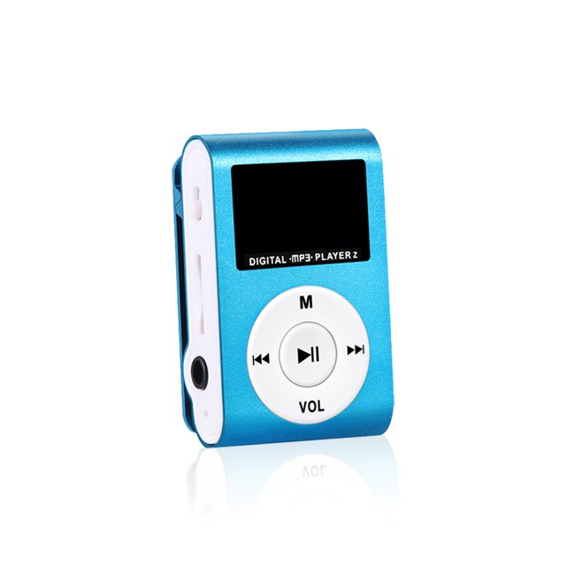 Sidaley Mini MP3 Player with LCD Screen Fashion Supporting Clip 3.5mm Card Portable Sports Music Audio TF Metal Interface Media Type3 NO3