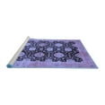thumbnail image 2 of Ahgly Company Machine Washable Indoor Round Oriental Blue Traditional Area Rugs, 7' Round, 2 of 4