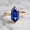 Rose Plated, variant on Hexagon Cut Blue Sapphire Ring, Vintage Inspired 925 Sterling Silver Handmade Stackable Band Ring, September Birthstone Ring, Half Bezel Set Solitaire Ring, Anniversary Gift For Her