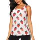 thumbnail image 1 of Fotbe Hand Drawn Strawberry Blusas Sin Mangas para Mujer – Estilo Casual, Corte Suelto, Slim-Fit, Cuello Redondo Deportivo, Tops de Verano para Gimnasio y Yoga-Small, 1 of 7