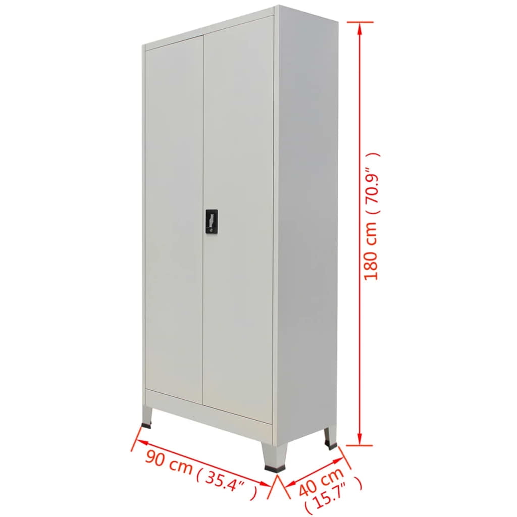 35.4"x15.7"x70.9" Office Cabinet with 2 Doors, Metal Storage Cabinet for Garage, Kitchen Pantry