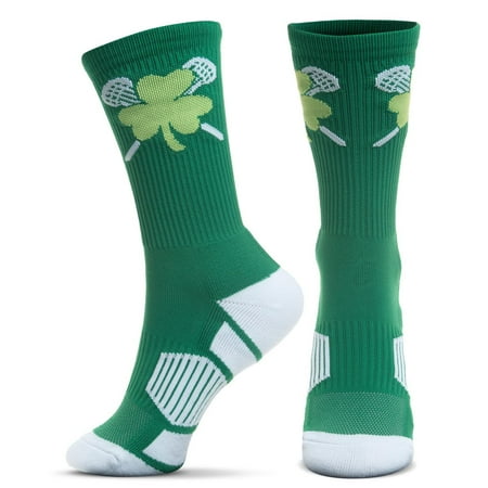 

Lacrosse Woven Mid-Calf Socks - Shamrock Crossed Sticks