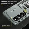 thumbnail image 4 of Feishell Case for Samsung Galaxy Z Fold 7 Camera Lens Slide Protection Cover with Ring Holder Kickstand, Armor Heavy Duty Military Grade Shockproof PC Rugged Bumper Case,Gray, 4 of 8