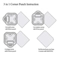 thumbnail image 5 of Perforadora de esquinas redondeadas, cortadora de esquinas de papel 3 en 1 para manualidades de papel, 1 pieza, 5 of 5