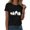 Black, variant on Gunia Halloween T Shirt Women Cotton Ghost Graphic Print Short Sleeve Crew Neck Casual Holiday Tops Tee Shirts Army Green S-2Xl