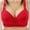 Red, variant on ALLLIST No Underwire Womens Underwear Lace Plus Size Bras Yellow Full Coverage Embroidered T-Shirt Women's Lingerie Size 40/90