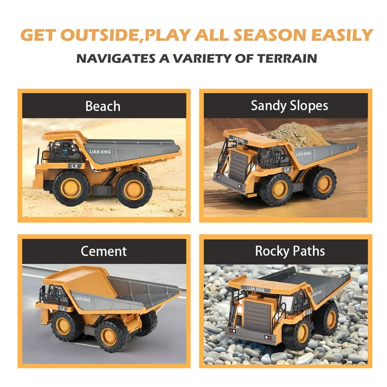 Remote Control Dump Truck, 1:20 Scale RC Construction Vehicles Toy