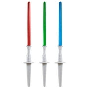 4" Star Wars Inspired Design Light Sabre Cupcake Decoration Toppers Sticks Picks Set for Children Birthday Party (12 Pack) by Super Z Outlet