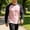 Pink, variant on Raglan Long Sleeve Shirt Men Underscrub T-Shirt Thin Loose Base Layer Top for Fall Red M