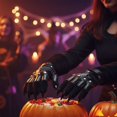 thumbnail image 6 of Yvsxxv 1 Pair Black Plush Wolf Claw Gloves Gloves & Mittens Festival Stage Performance Props for Halloween Special Events Daily Outfits, 6 of 7