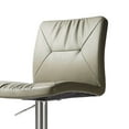 thumbnail image 4 of Paddy Light Grey Vegan Leather on Silver Adjustable Stool, 4 of 5