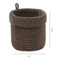 thumbnail image 3 of Unique Bargains 2 Packs Woven Storage Basket Round Bin for Key Tray Brown 5.1*5.5in, 3 of 5