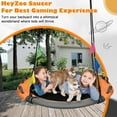 thumbnail image 4 of Tree Swing, Saucer Swing Sets 43 Inch for Kids, Come with 360 Degree Swivel and Adjustable Hanging Strap, Gray and Orange, 4 of 7