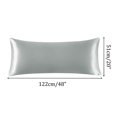 thumbnail image 7 of PiccoCasa1 PC Satin Body Pillowcases Soft with Envelope Silver Grey 20"x48", 7 of 7